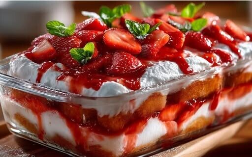 Τιραμισού με φράουλες χωρίς ψήσιμο – Δροσερό και εύκολο γλυκό ψυγείου