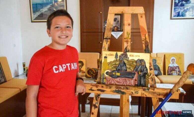 Αγιογράφος… από κούνια, μόλις 11 χρονών – Έχει δημιουργήσει ήδη πάνω από 200 έργα