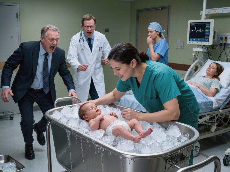 Ο γιατρός μόλις είχε ανακοινώσει ότι το νεογέννητο του δισεκατομμυριούχου δεν είχε επιζήσει: Ύστερα η καθαρίστρια επέστρεψε με μια χαλύβδινη λεκάνη γεμάτη πάγο και ψιθύρισε: «Δεν έχει τελειώσει ακόμα»