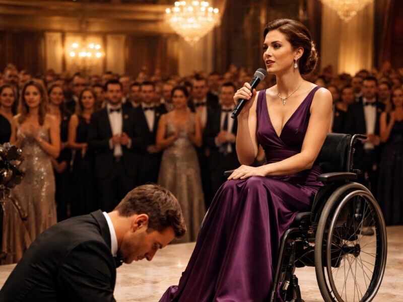 Είχε αρνηθεί να πάρει την ανάπηρη γυναίκα του στο εταιρικό γκαλά… αλλά λίγα λεπτά αργότερα, εκείνη ανέβηκε στη σκηνή ως η πραγματική κυρία της εταιρείας και κατέστρεψε την καριέρα του