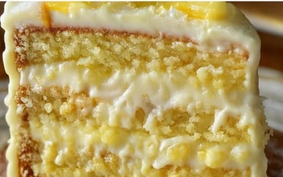 Δροσερό κέικ ανανά με κρέμα – Αφράτο και καλοκαιρινό γλυκό