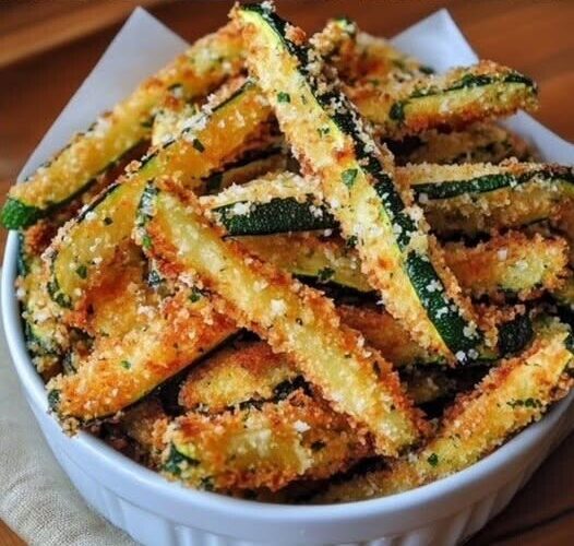 Τραγανά κολοκυθάκια με παρμεζάνα στον φούρνο – χωρίς τηγάνισμα
