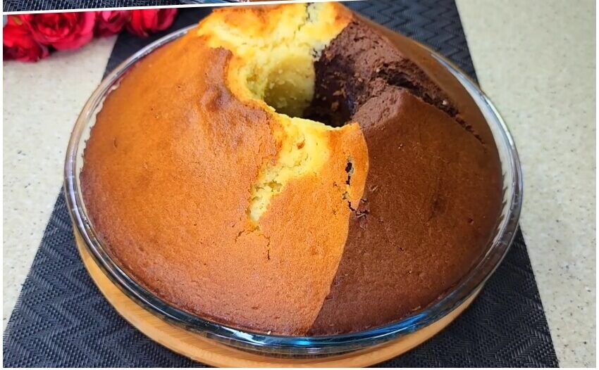 Δίχρωμο κέικ βανίλια-σοκολάτα: Η εύκολη συνταγή για αφράτο αποτέλεσμα