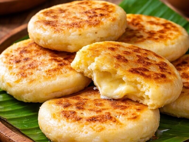 Arepas με τυρί – εύκολη συνταγή με καλαμποκάλευρο