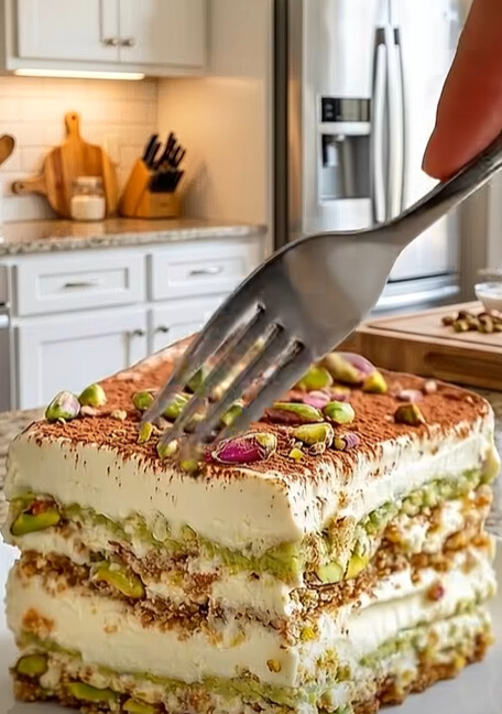 Ο άντρας μου ζήτησε για σήμερα τιραμισού φυστικί και εγώ το έφτιαξα χωρίς καν φούρνο