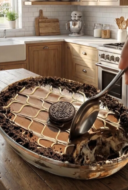 Ο γιος μου έφερε σπίτι τους φίλους του για τον αγώνα και εγώ τους έφτιαξα παγωμένη τούρτα με Ορεο