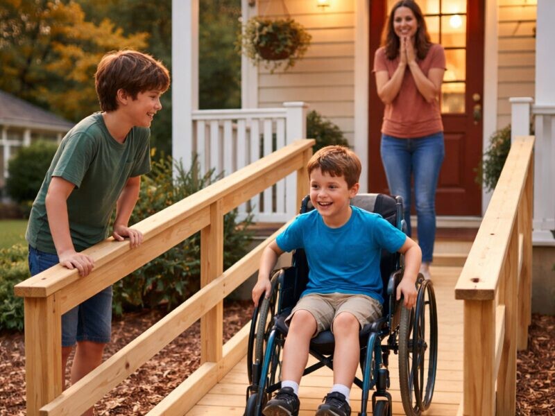 Ο γιος μου έφτιαξε μια ράμπα για τον μικρό γείτονα, ώστε να μπορεί επιτέλους να βγει έξω και να παίξει — αλλά μια αλαζονική γειτόνισσα την κατέστρεψε, ισχυριζόμενη ότι «χαλούσε τη θέα»… Δεν είχε ιδέα τι θα συνέβαινε στη συνέχεια