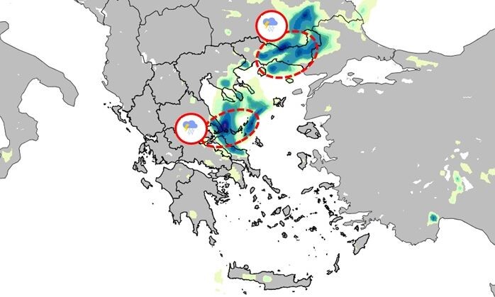 Βροχές, καταιγίδες και χαλάζι το επόμενο 48χρονο: Οι περιοχές που θα επηρεαστούν – Δείτε χάρτες