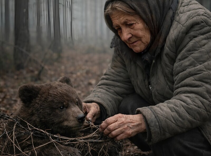 Η γιαγιά βρήκε στο δάσος μια παγίδα και ένα αρκουδάκι παγιδευμένο μέσα της: έσωσε το αρπακτικό και δεν μπορούσε καν να φανταστεί τι θα της συνέβαινε μόλις λίγα λεπτά αργότερα