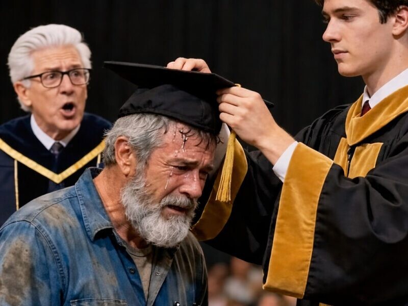 Για είκοσι πέντε χρόνια, ο πατριός μου δούλευε ασταμάτητα στα εργοτάξια, τρέφοντας σιωπηλά ένα τεράστιο όνειρο για μένα: να με δει να αποκτώ διδακτορικό… Την ημέρα της υποστήριξής μου, το έκπληκτο βλέμμα του καθηγητή άφησε όλη την αίθουσα άφωνη