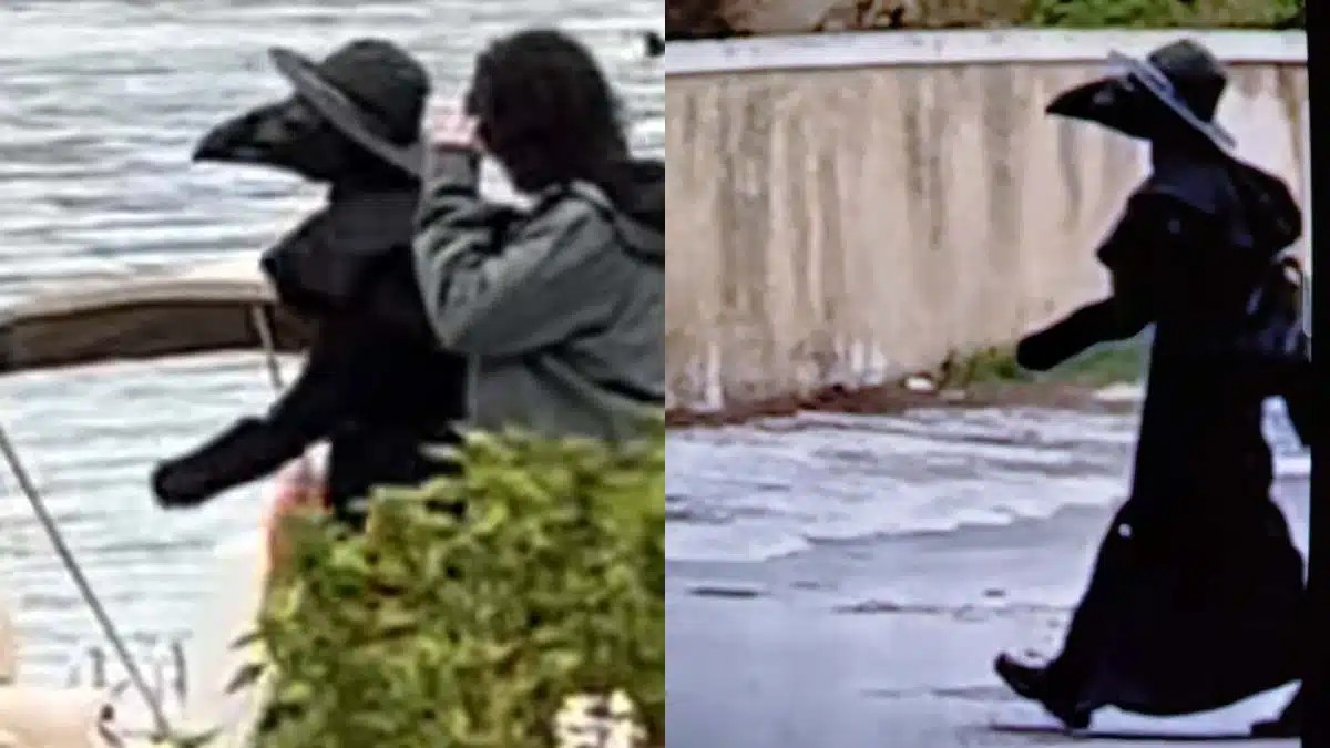 Μυστήριο στο Πόρτο Ράφτη: Παράξενος τύπος κυκλοφορεί με μαύρη στολή και… ράμφος