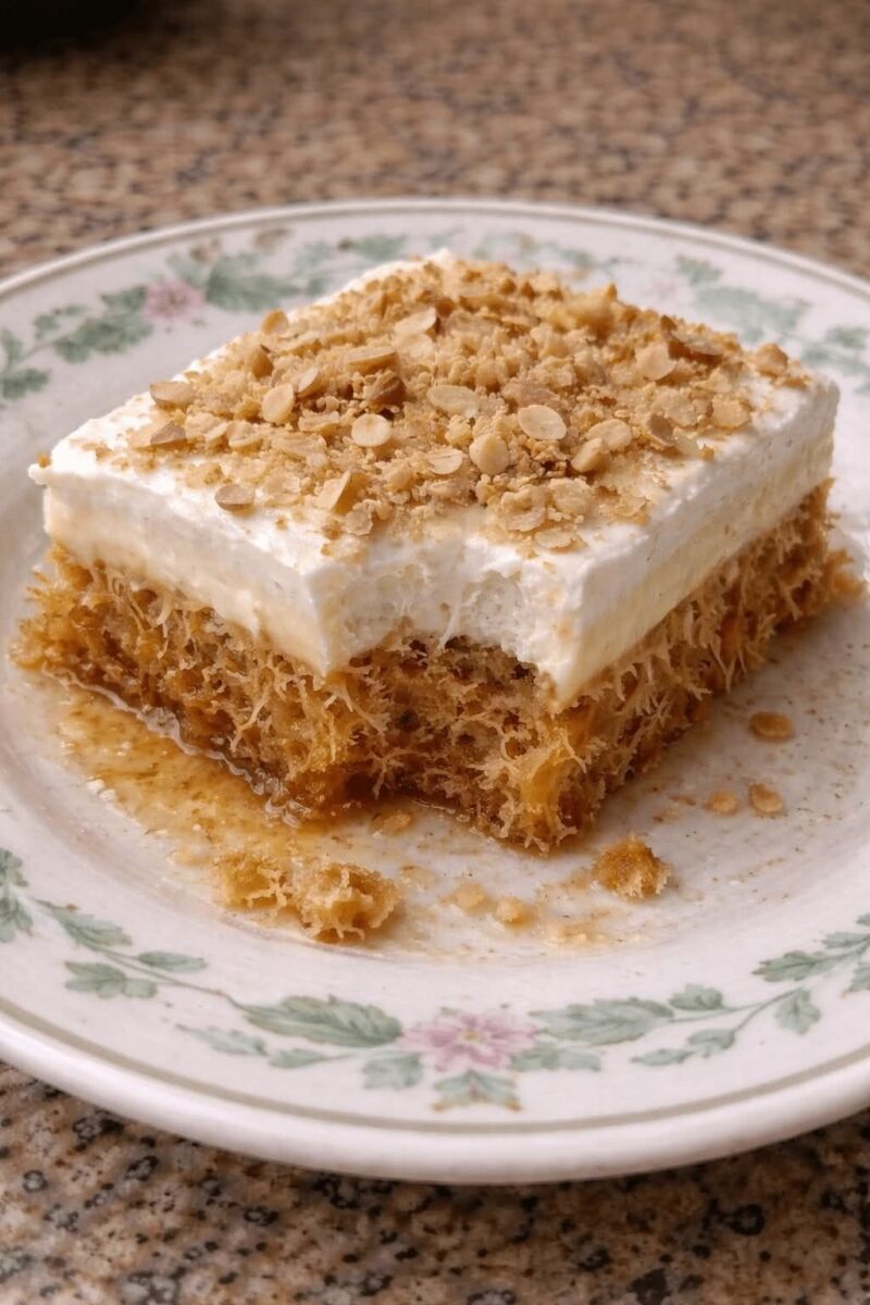 Κανταΐφι με κρέμα και σαντιγί: Το εύκολο σιροπιαστό γλυκό που γίνεται ανάρπαστο