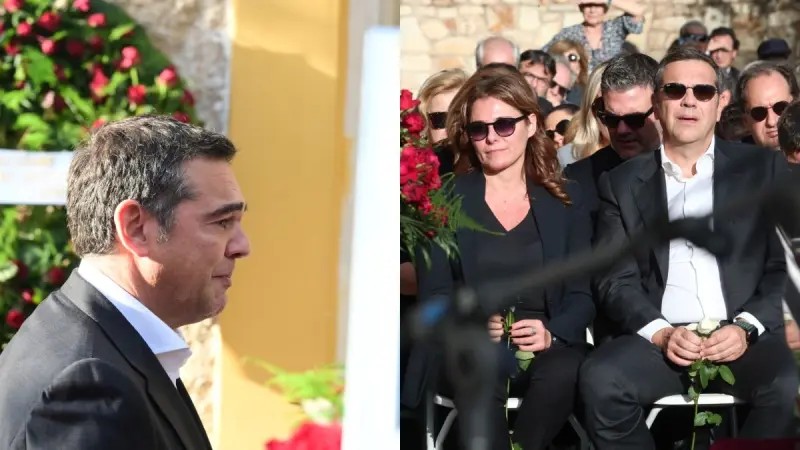 Βαθιά θλίψη στην κηδεία του Αλέκου Φλαμπουράρη: Συντετριμμένος ο Αλέξης Τσίπρας – Δίπλα του η σύζυγός του και τα παιδιά τους