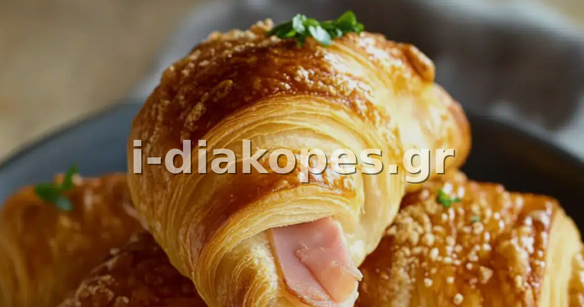 Αφράτα Κρουασάν με Ζαμπόν και Τυρί – Απόλαυση σε Κάθε Μπουκιά