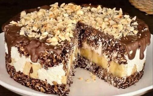 Τούρτα χωρίς ζάχαρη με μπανάνα και βρώμη – Εύκολη και υγιεινή