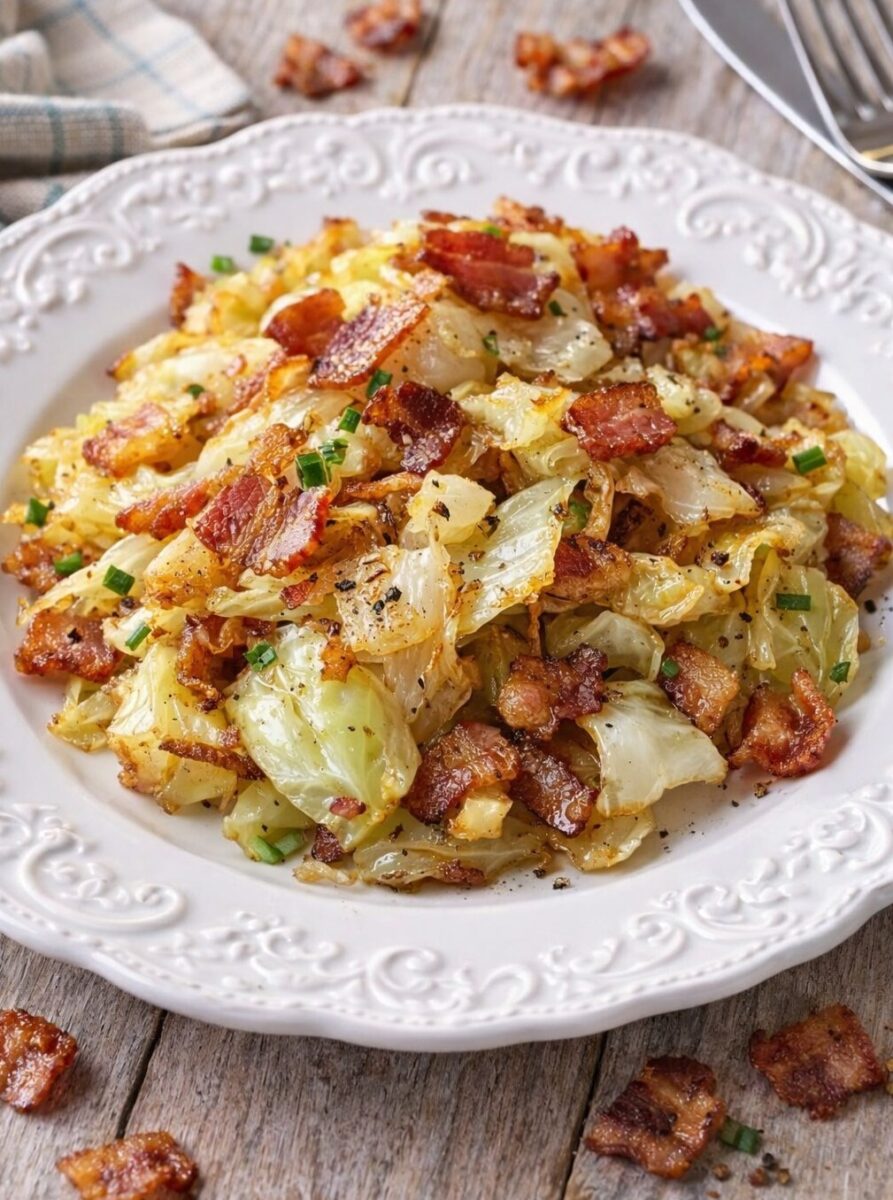 Τηγανητό Λάχανο με Μπέικον – Γρήγορο & Απίστευτα Νόστιμο