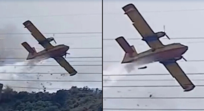 Φωτιά στη Ναυπακτία: Canadair «βρήκε» σε πεύκο (vid)