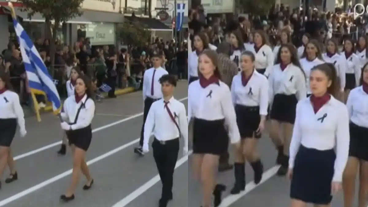 Παιδιά στον Πύργο παρήλασαν με μαύρες κορδέλες