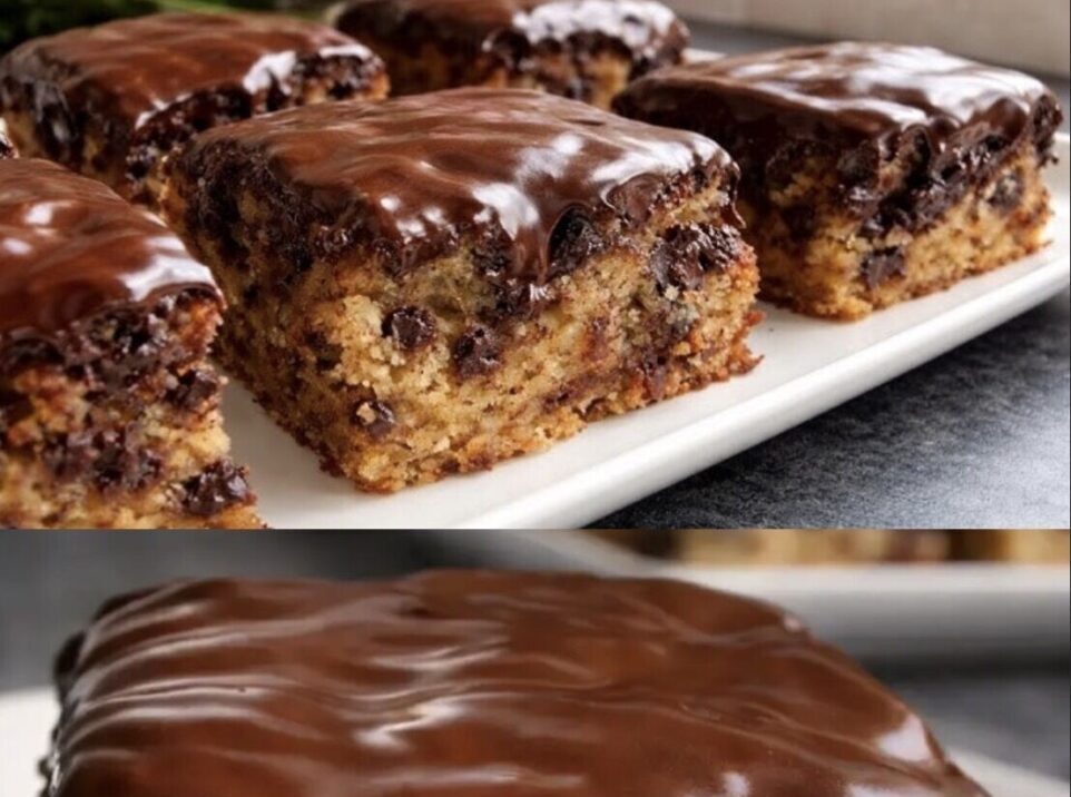 Αφράτο κέικ μπανάνας με σοκολάτα – χωρίς μίξερ και έτοιμο εύκολα