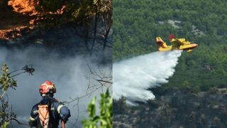 Μεγάλη φωτιά στην Αττική: Τρία ελικόπτερα επιχειρούν στο σημείο – Η ανακοίνωση της Πυροσβεστικής