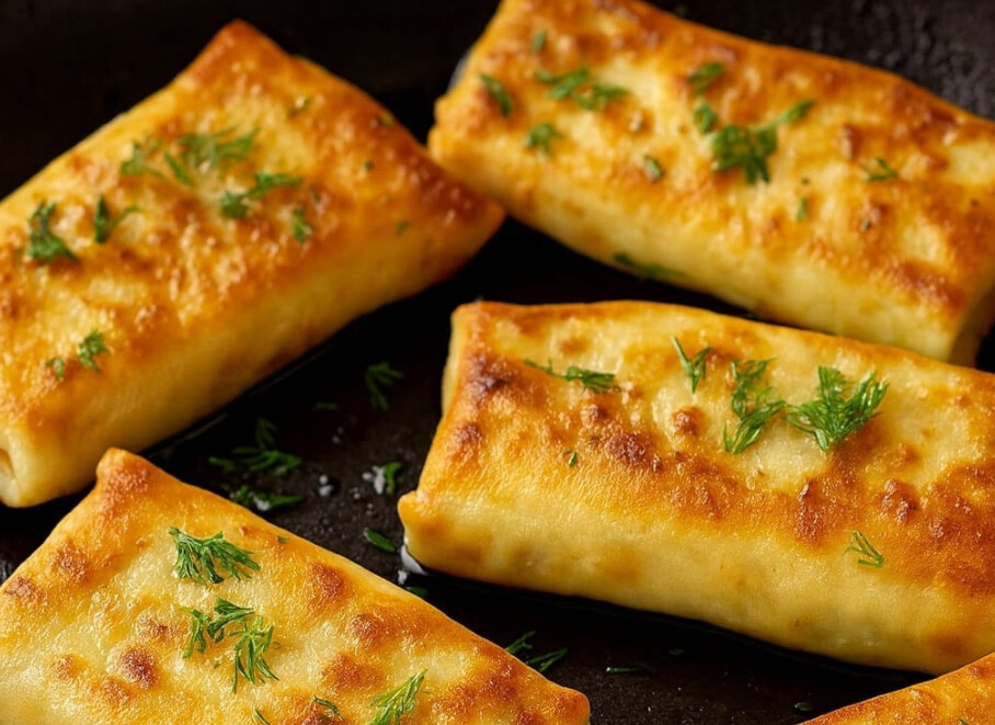 Τραγανά Ρολάκια Κρέπας με Γέμιση Τυριού με ένα μυστικό που η οικογένεια θα το λατρέψει