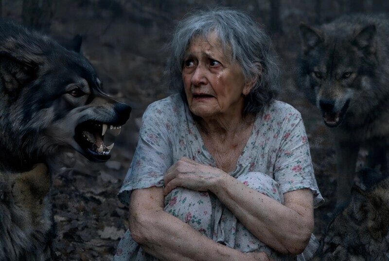 Οι νύφες, για χάρη της κληρονομιάς, εγκατέλειψαν την τυφλή πεθερά σε ένα απομονωμένο δάσος, ελπίζοντας πως κανείς δεν θα τη βρει: η ηλικιωμένη ήδη ένιωθε ότι το τέλος της είχε φτάσει όταν μια αγέλη λύκων την περικύκλωσε, όμως αυτό που έκαναν οι λύκοι στη συνέχεια ήταν πιο τρομακτικό από κάθε εφιάλτη
