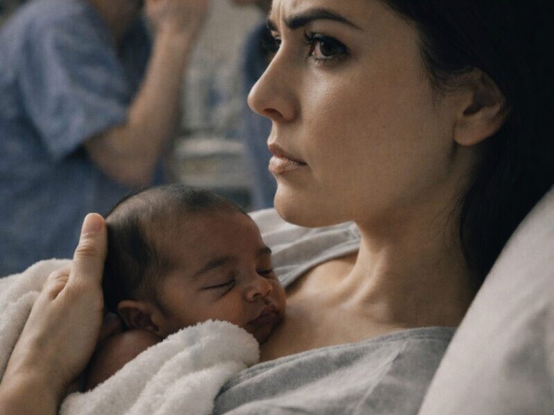 Όταν ο γιος μου έβγαλε την πρώτη του κραυγή, ενώ εγώ ήμουν ακόμη κατακλυσμένη από συγκίνηση και εξάντληση, μια φράση ψιθυρισμένη χαμηλόφωνα διέσχισε το δωμάτιο… και μου πάγωσε το αίμα