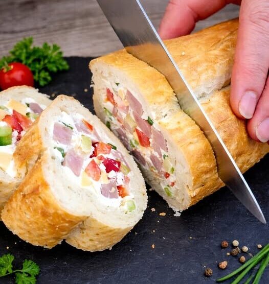 Γεμιστή μπαγκέτα σε 5 λεπτά – εύκολο σνακ χωρίς μαγείρεμα