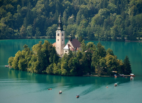 Bled Island from Bled Castle