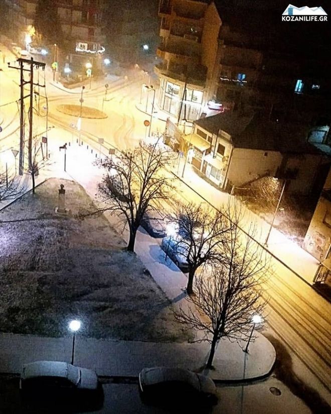 Χιόνισε στην Κοζάνη Χιόνισε στην Κοζάνη