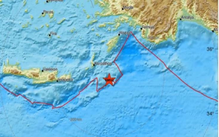 ΈΚΤΑΚΤΟ: Νέος Ισχυρός σεισμός τώρα νότια της Ρόδου