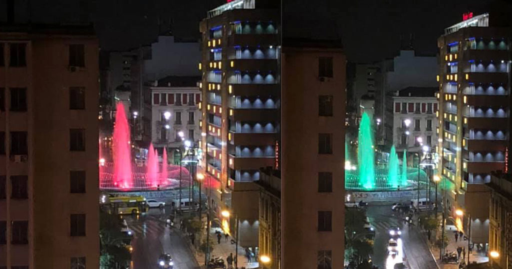 Πλατεία Ομόνοιας: Λειτούργησε το σιντριβάνι και έχει και φωτισμό