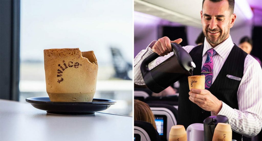 Αεροπορική εταιρεία καινοτομεί με τις κούπες καφέ που… τρώγονται!
