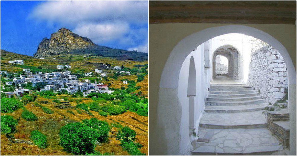 Το ελληνικό χωριό  της Τήνου που που μοιάζει με λαβύρινθο και δεν έχει πλατεία