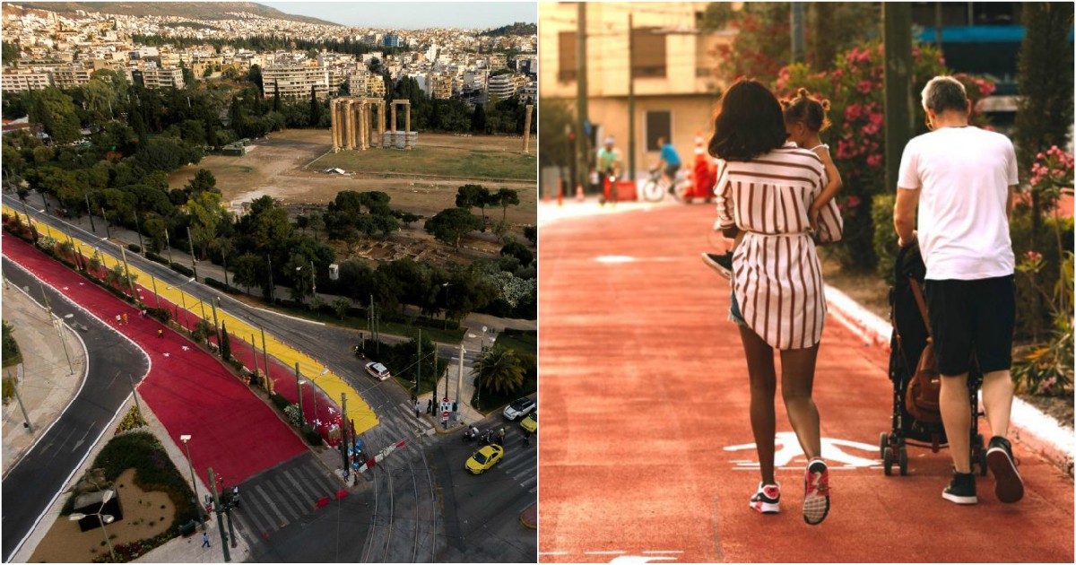 Μεγάλος περίπατος Αθήνα: Άνοιξε και οι εικόνες με ποδήλατα και πεζούς είναι υπέροχες
