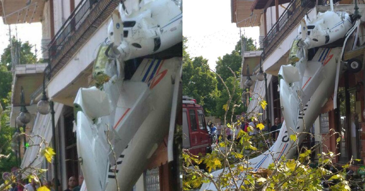 Έπεσε πριν λίγο αεροπλάνο πάνω σε σπίτι στις Σέρρες – Όλες οι λεπτομέρειες