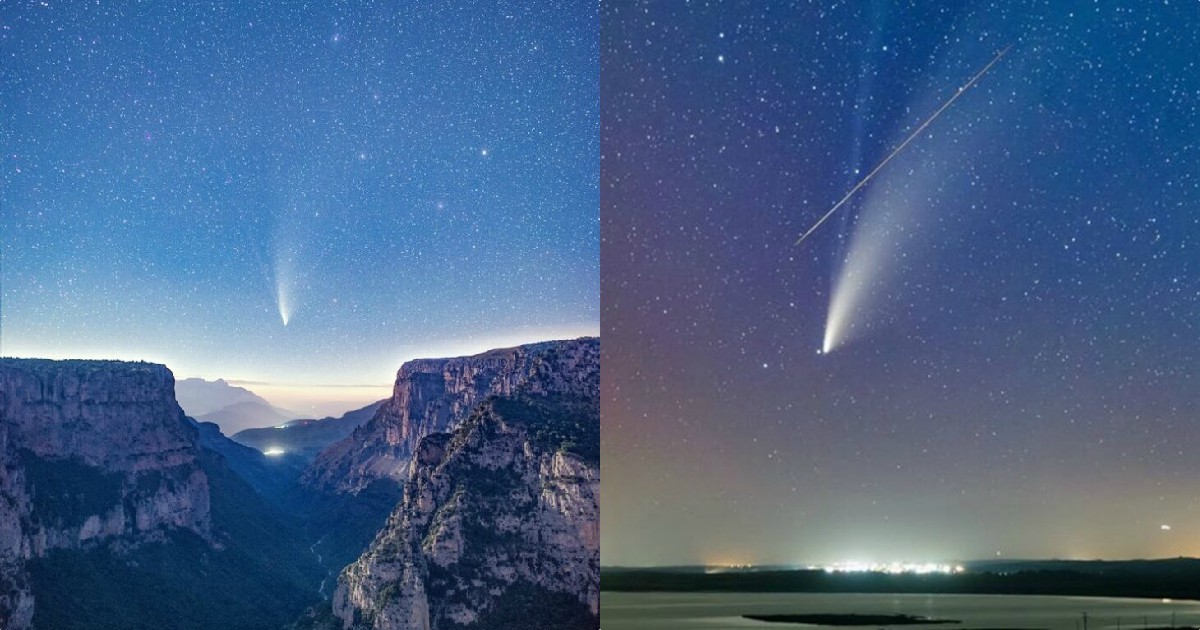 Κωνσταντίνος Εμμανουηλίδης: Ο φωτογράφος απαθανάτισε τον κομήτη Neowise – H φωτογραφία επιλέχθηκε από τη NASA