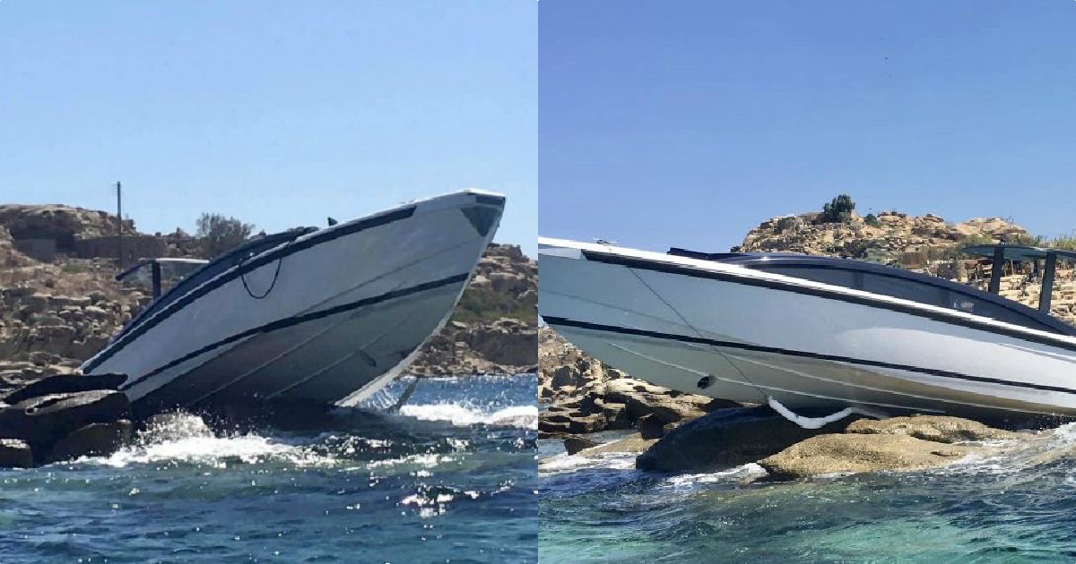 Μύκονος σκάφος: Πάνω στα βράχια έσκασε το tender Αιγύπτιου μεγιστάνα – Αδιευκρίνιστες οι συνθήκες του ατυχήματος
