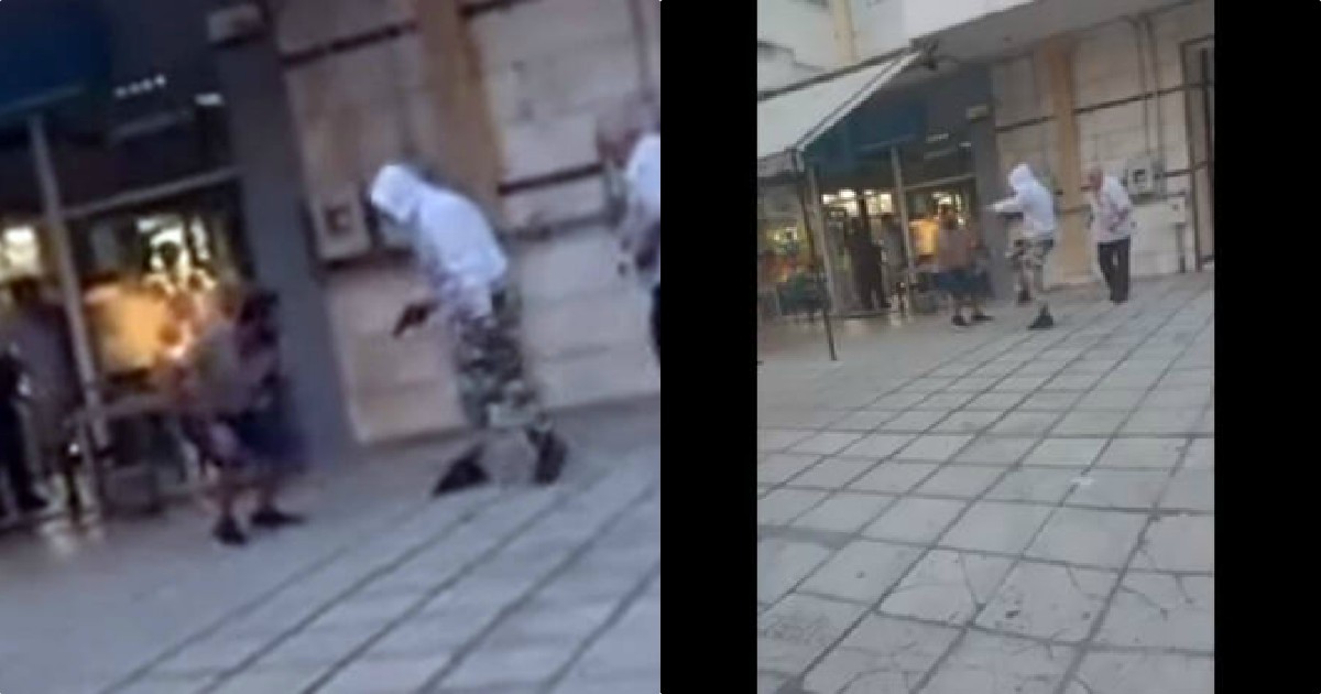 Θεσσαλονίκη πυροβολισμός: Ο δράστης απειλεί το θύμα του έχοντας το πιστόλι στο χέρι (Βίντεο)