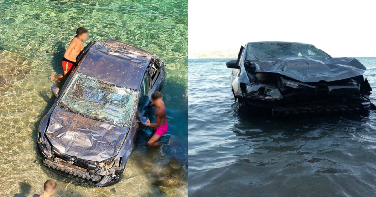 Βάρκιζα αυτοκίνητο: Έπεσε στο γκρεμό και κατέληξε σε παραλία της Βάρκιζας (Βίντεο)