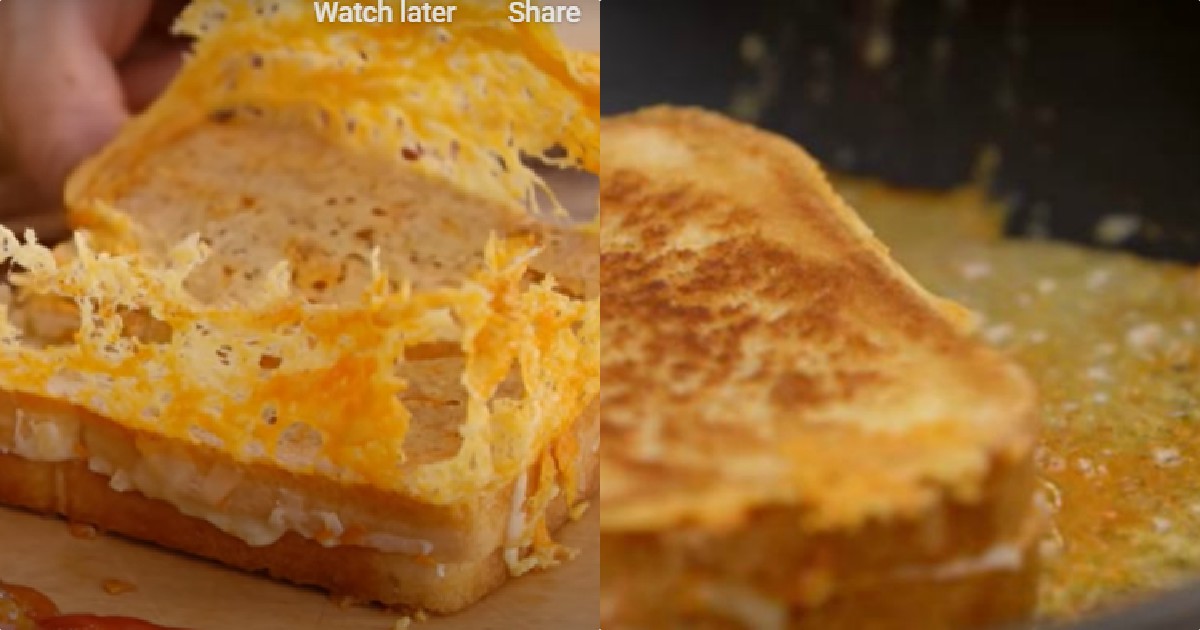 Λαχταριστά τηγανόψωμα με τυρί, έτοιμα σε μόλις 3 λεπτά
