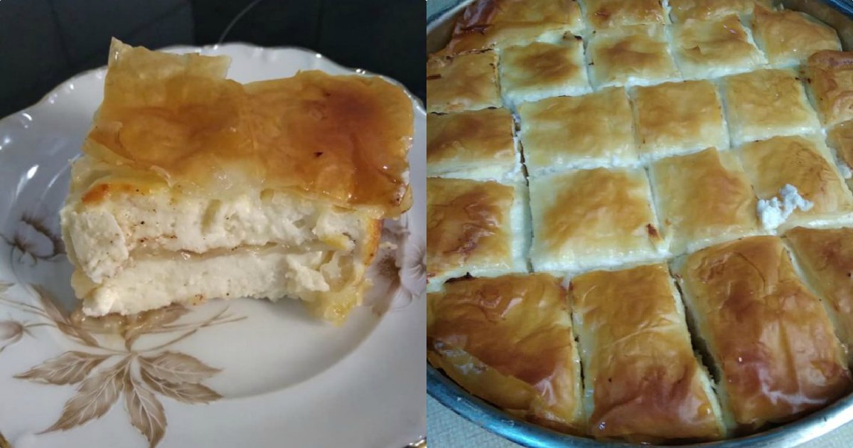 Μπουρέκι Κρήτης: Παραδοσιακή, σιροπιαστή πίτα με γλυκιά μυζήθρα