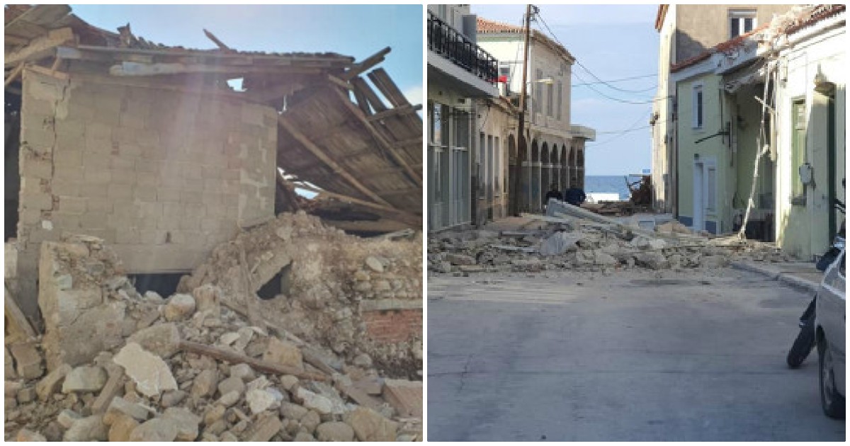 Σεισμός Σάμος: Οι πρώτες εικόνες καταστροφής μετά το σεισμό 6,7 ρίχτερ στη Σάμο