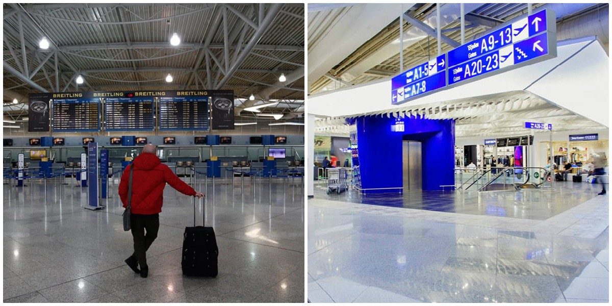 Ελληνικά αεροδρόμια: Δραματική μείωση 68,7% στην επιβατική κίνηση εξαιτίας του κορονοϊού