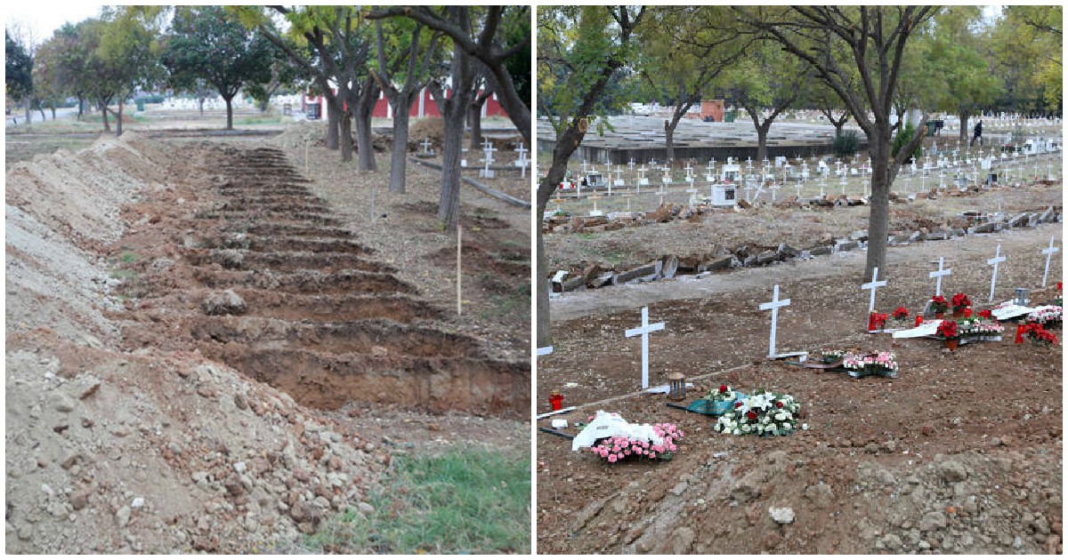 Τάφοι στη Θεσσαλονίκη: Σκάβονται νέοι τάφοι για τα θύματα του κορονοϊού – Σοκάρουν οι φωτογραφίες