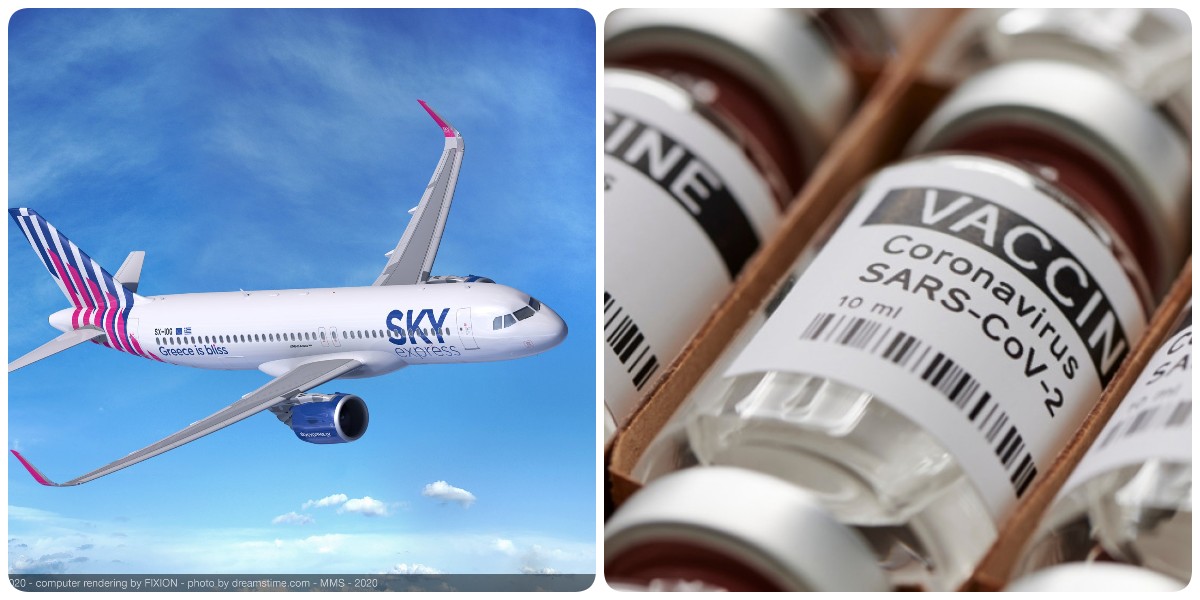 Sky Express: Η αεροπορική εταιρία μεταφέρει δωρεάν εμβόλια σε νησιά της χώρας