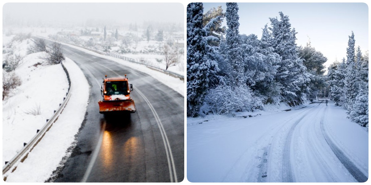 Στενή Ευβοίας: Η περιοχή ντυμένη στα λευκά από την πυκνή χιονόπτωση – Το τοπίο είναι μαγικό