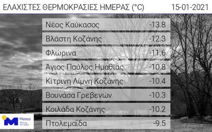 Κακοκαιρία «Λέανδρος»: Δείτε σε ποιες περιοχές θα χιονίσει σήμερα