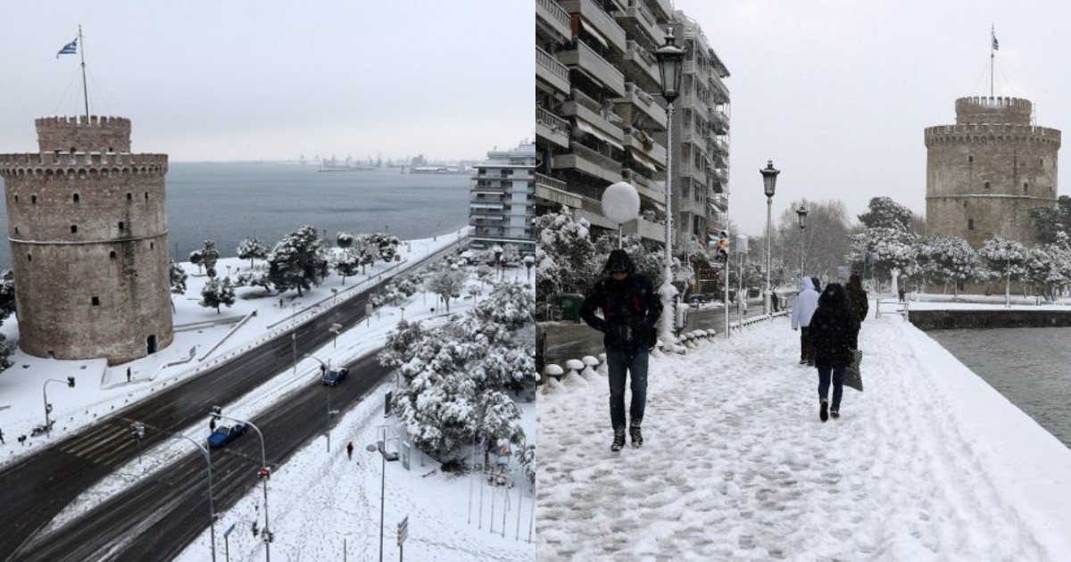 Χιόνια στη Θεσσαλονίκη: Η «Μήδεια» έφτασε και ασπρίζει την Ελλάδα – Που θα χιονίσει τις επόμενες ώρες