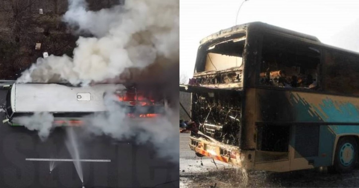 Μαρτίνο λεωφορείο: Τρόμος! Τουριστικό λεωφορείο τυλίχτηκε στις φλόγες (Βίντεο)
